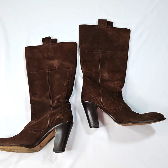 Gucci Brown Suede Women's Boots Size 7.5 - Picture 3 of 11